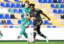 Kelvin Ofori Stars For FC Spartak Trnava in their 2-0 Home loss to FC Nordsjaelland