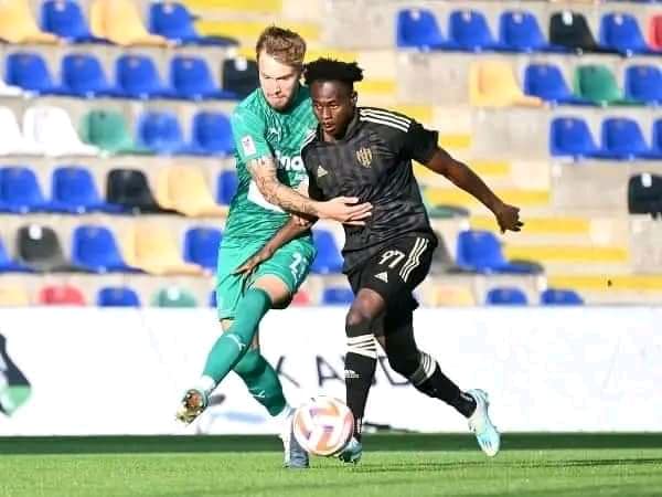 Kelvin Ofori Stars For FC Spartak Trnava in their 2-0 Home loss to FC Nordsjaelland